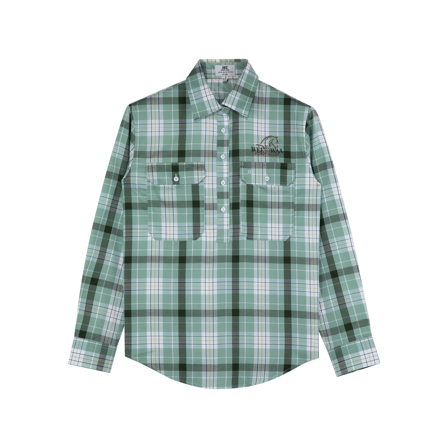 Women's 100% Cotton Plaid  Button Down Long Sleeve Shirts