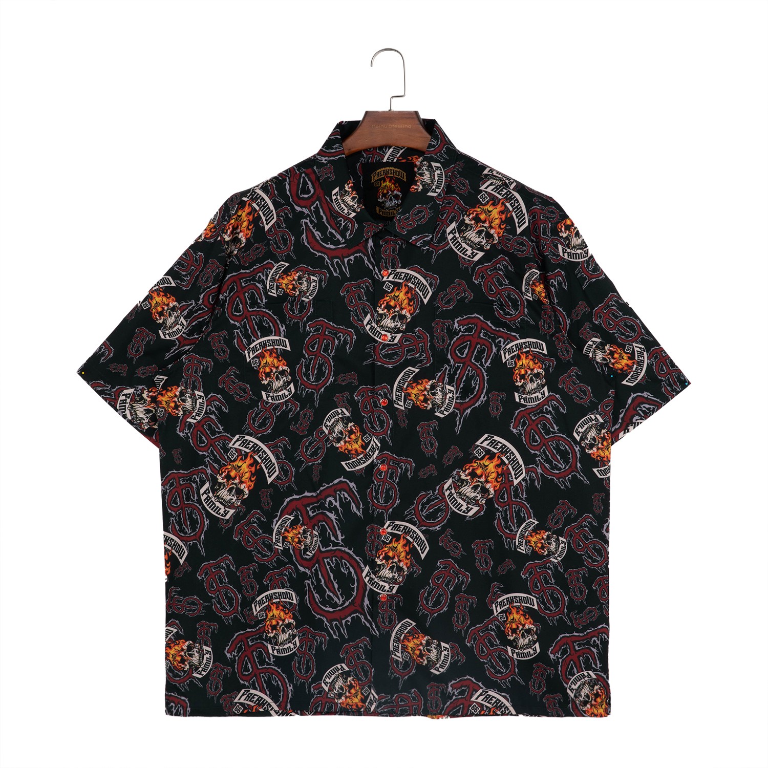 Men's 97% Polyester 3% Spandex Short Sleeve Button Down Shirts With Some  Same Patterns