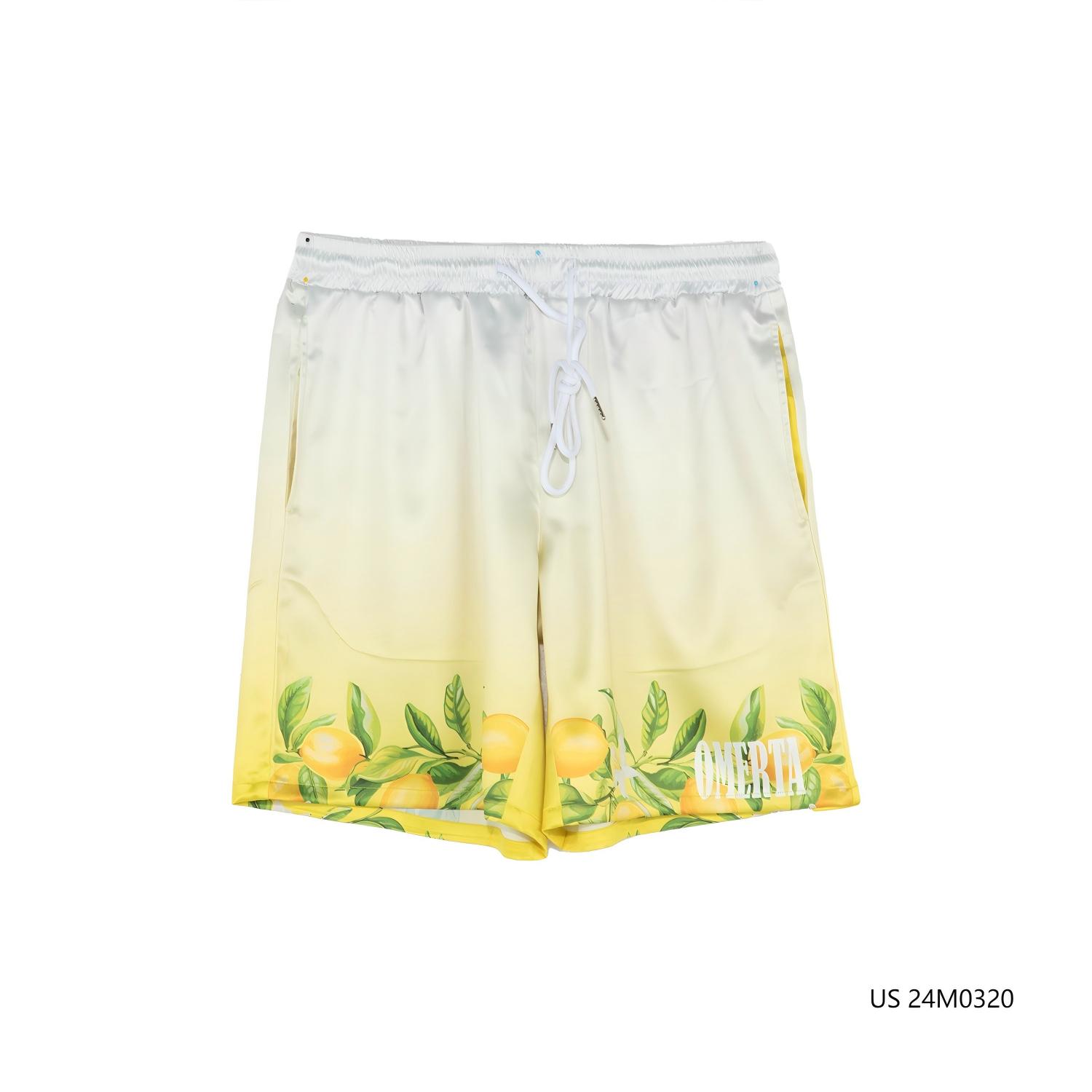 Men's 97% Polyester 3% Spandex Printed Gradient  Color Shorts