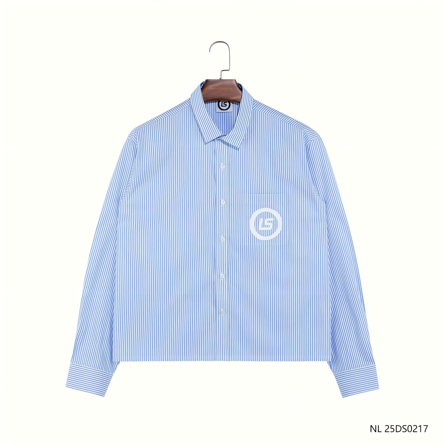 2025 New Style Men's 100% Cotton Stripe Button Down Long Sleeve Shirts