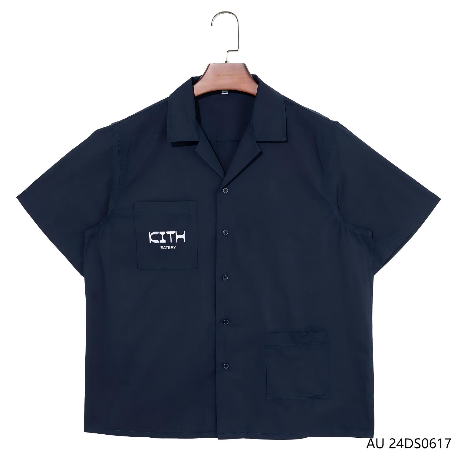 Men's 100% Cotton Printing Plain Short Sleeve Button Down Shirts