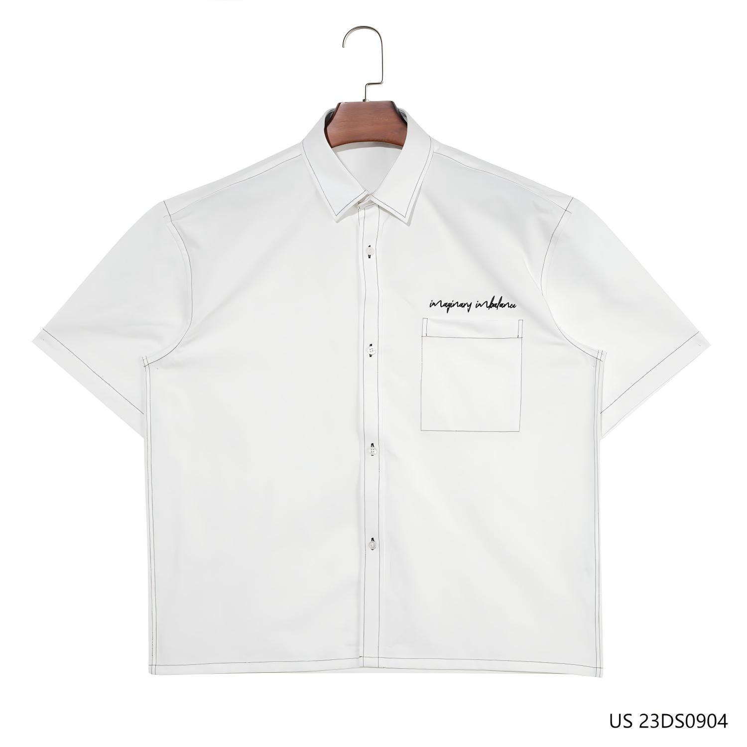 Men's 100% Cotton Embroidered Simple Style Short Sleeve Button Down  Shirts
