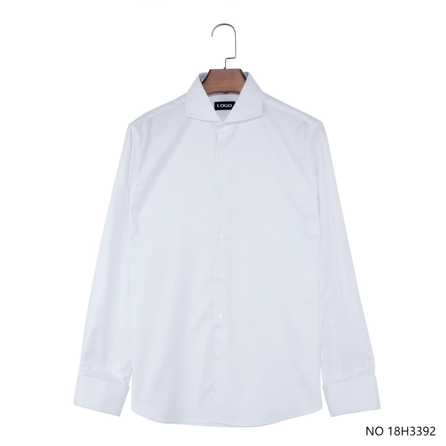 Men's 100%  Cotton Slim Fit  Button Down Long Sleeve Shirts With Collar Stay