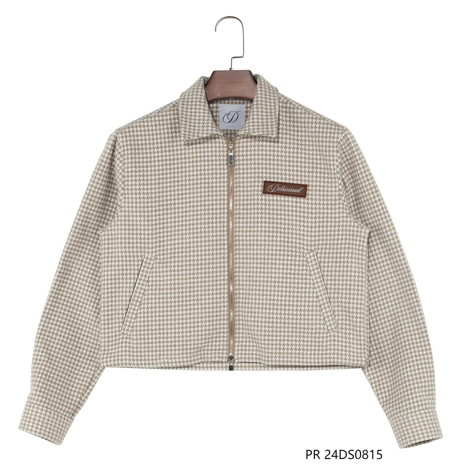 Men's 100% Polyester Zip-up Turn-down Collar Long Sleeve Jacket Coat
