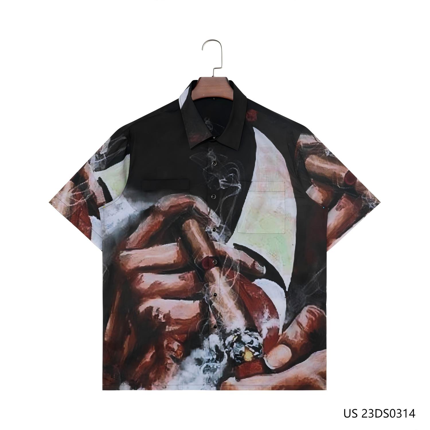 Men's 97% Polyester 3% Spandex Short Sleeve Button Down Shirts