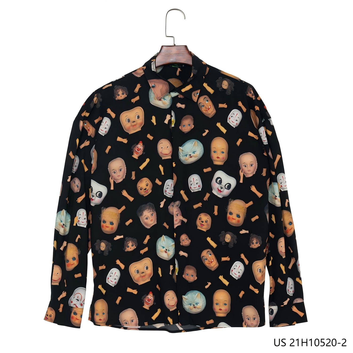 Men's 100% Rayon Button Down Long Sleeve Shirts With Some Baby Dolls