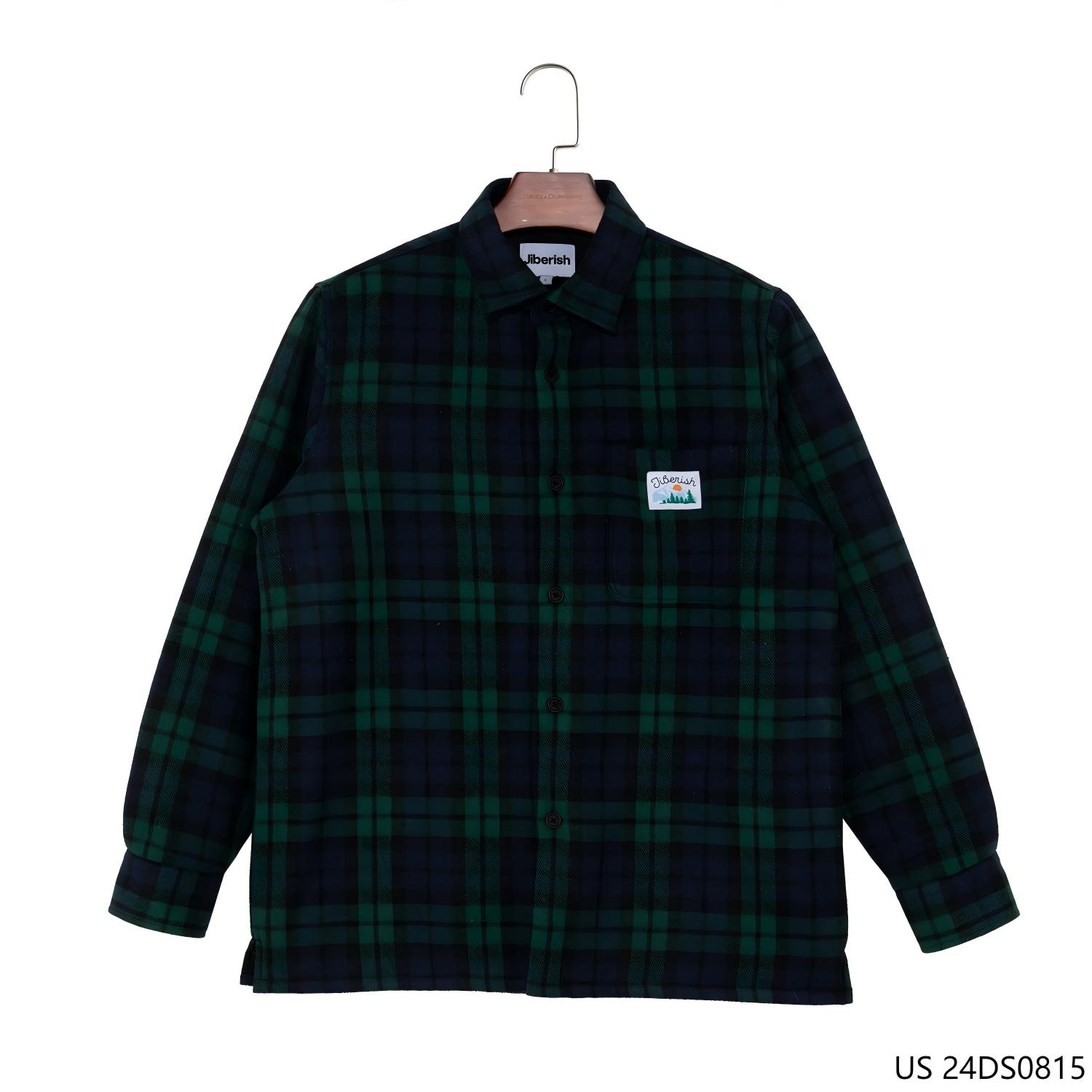 Men's 100% Polyester Button Down Long Sleeve Jacket Coat