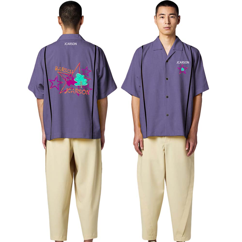 2025 New Design Printing Cuban Collar Button Down Short Sleeve Streetwear T-shirt for Men
