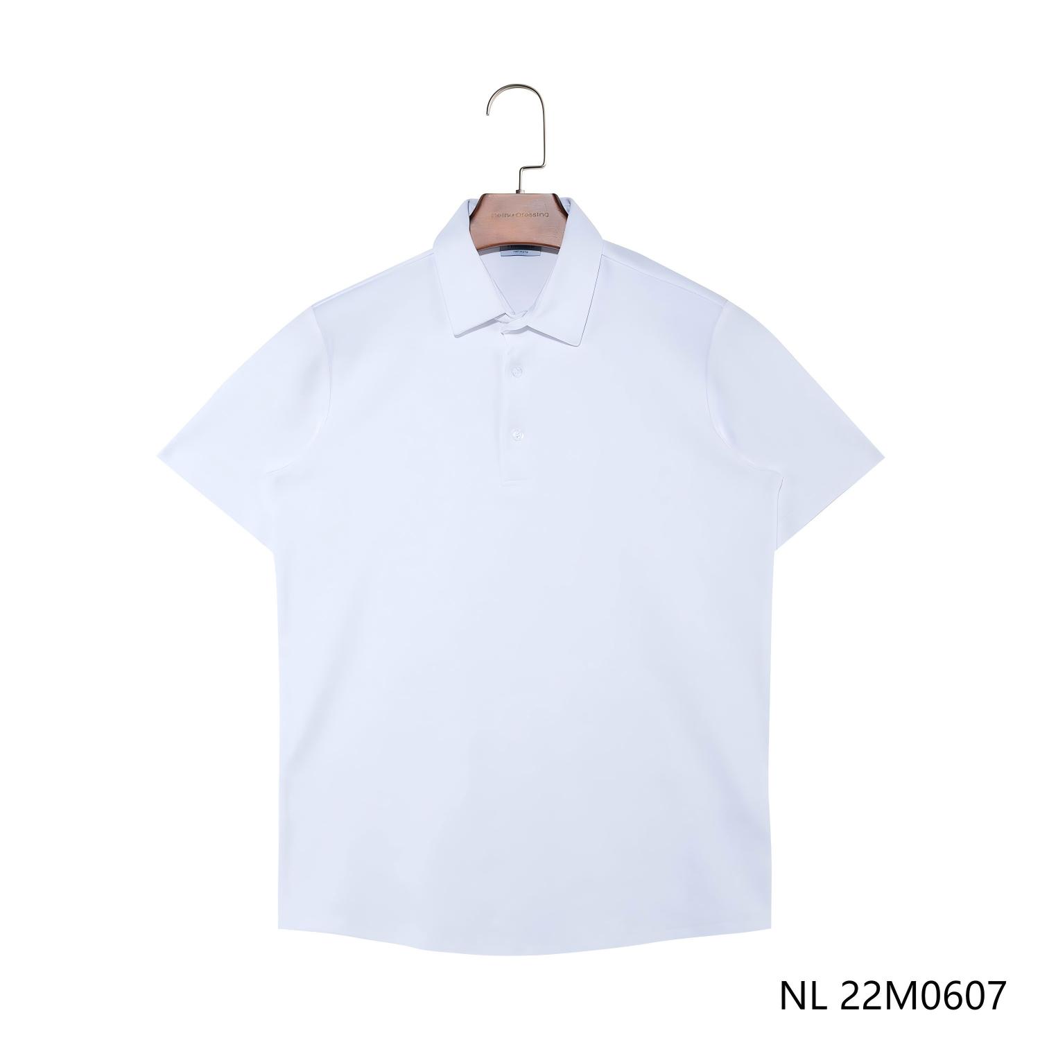Men's 96% Cotton 4% Spandex White Embroidered Short Sleeve Polo Shirts