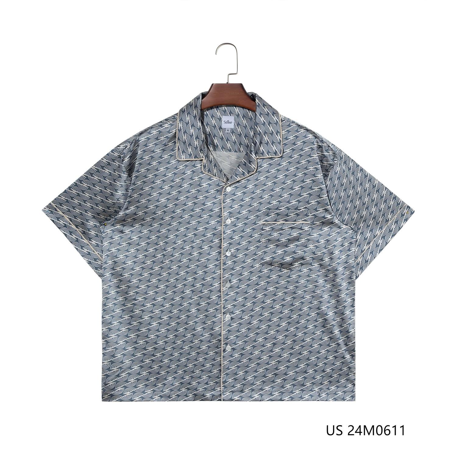 Men's 100% Silk Short Sleeve Button Down Shirts