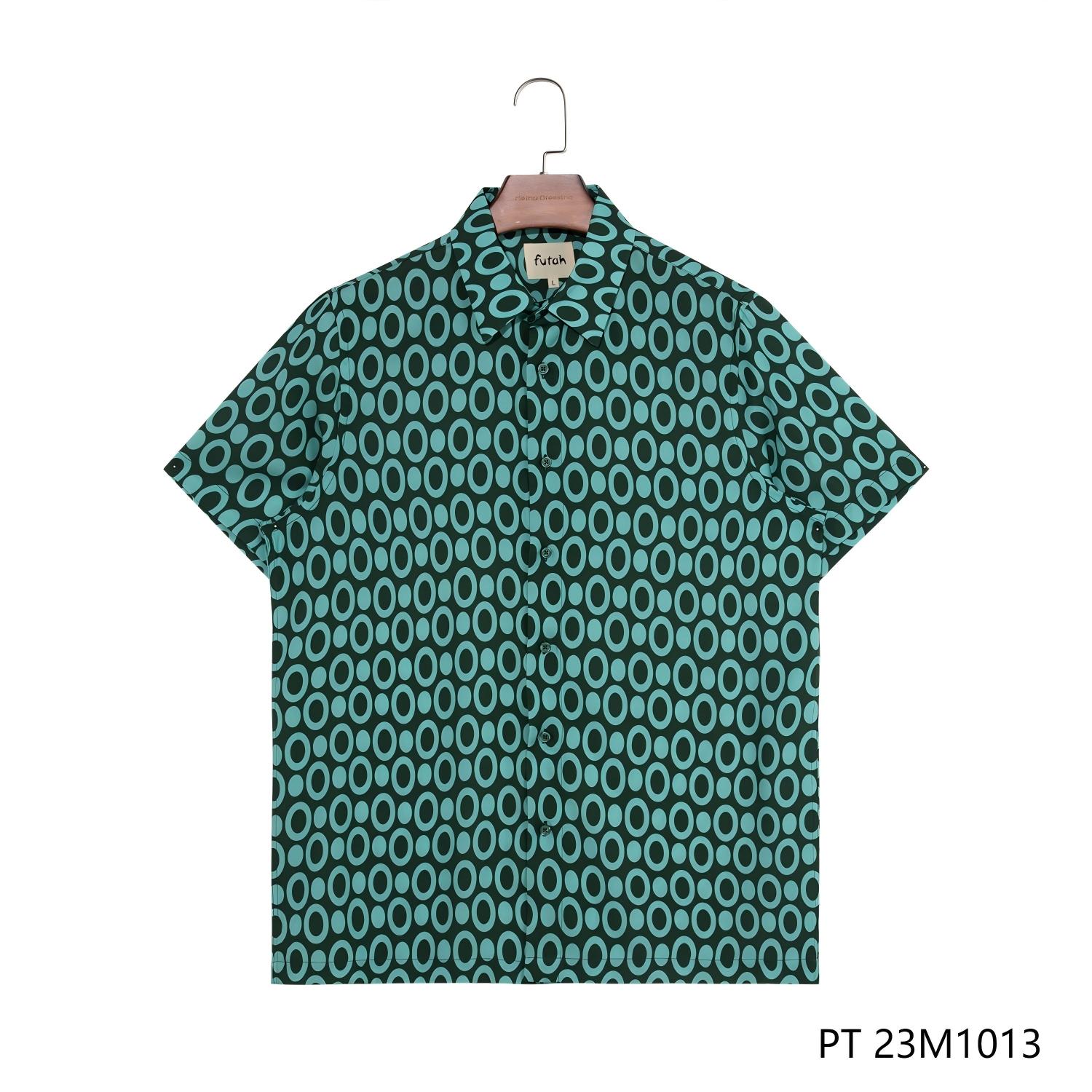 Men's Customizable Square Collar Short Sleeve Button Down Shirts