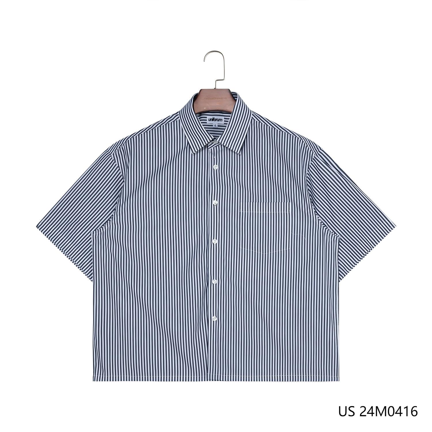 Men's 100% Cotton Black And White Short Sleeve Button Down Shirts