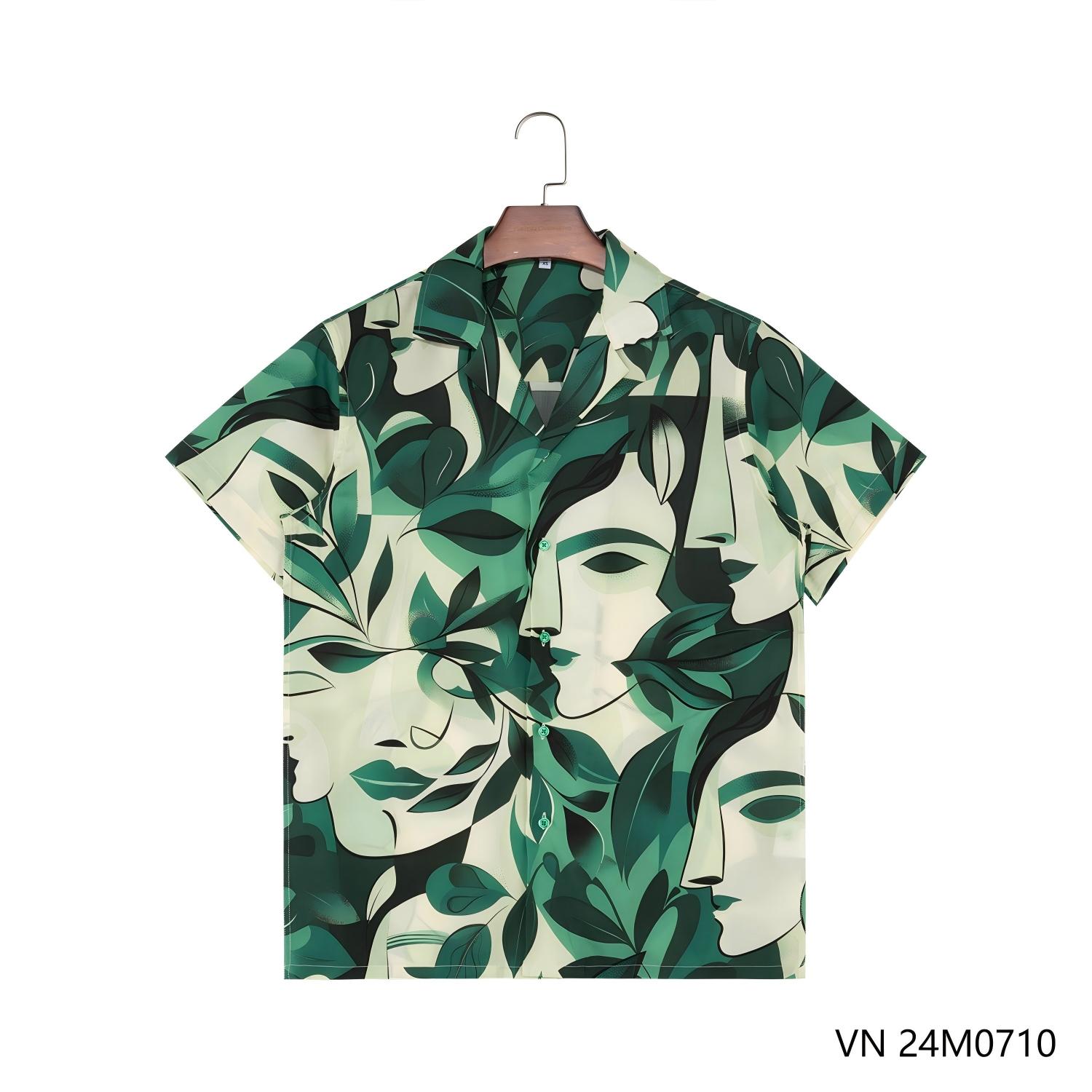 Men's 100% Tencel Printed Short Sleeve Button Down Shirts