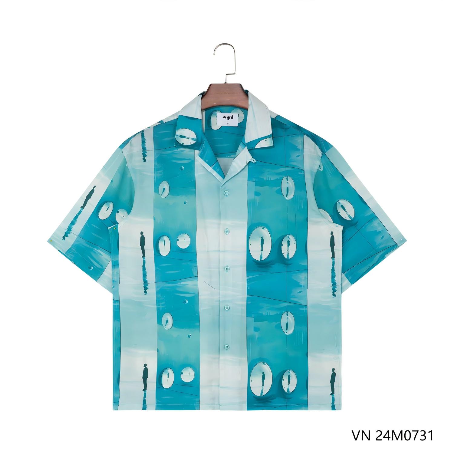 Men's 100% Tencel Printed Short Sleeve Button Down Shirts