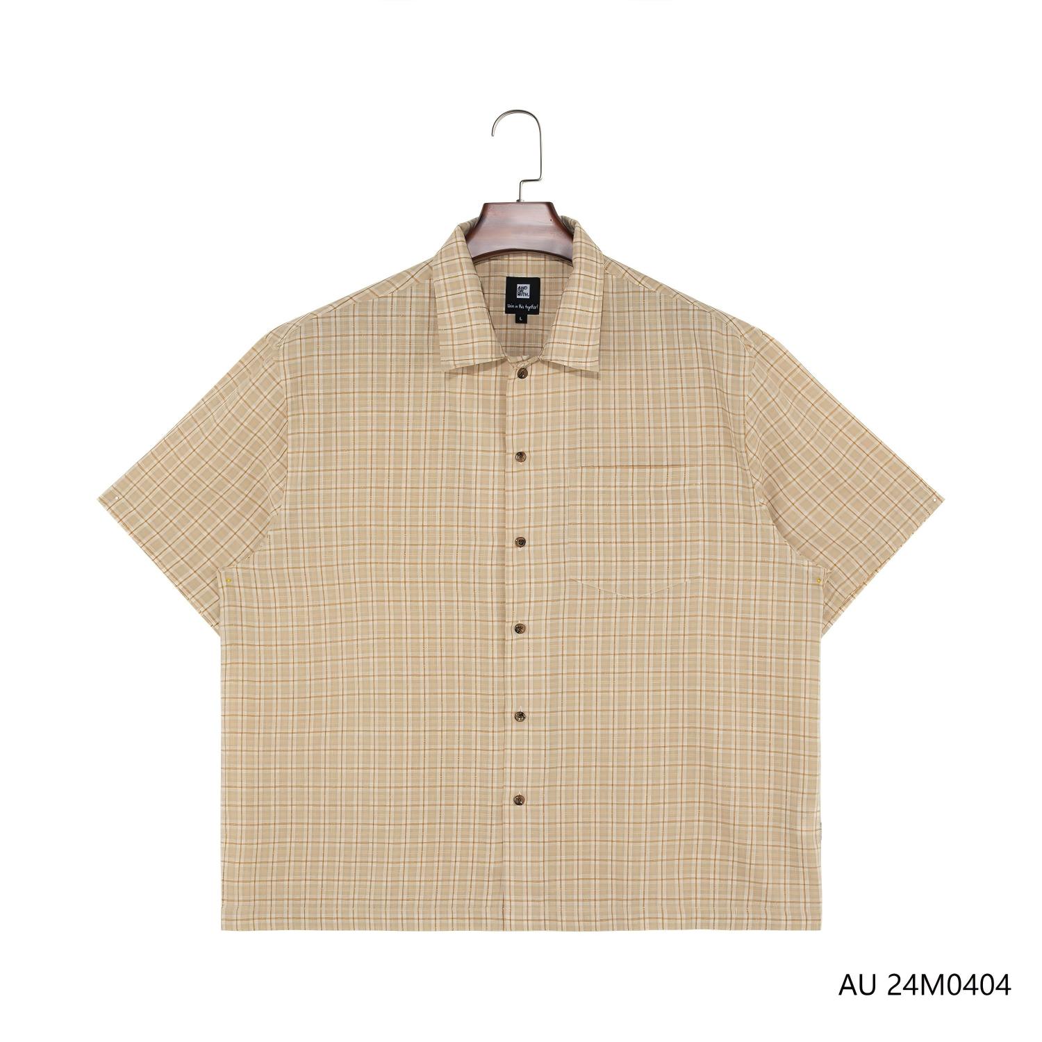 Men's 100% Cotton Plaid Short Sleeve Button Down Shirts