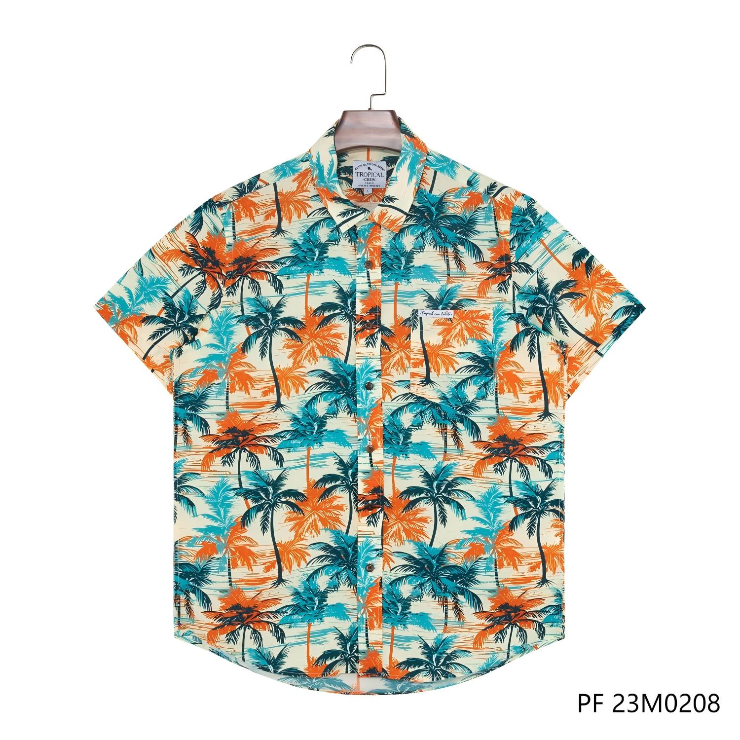Children's 100% Rayon Printed Short Sleeve Button Down Shirts