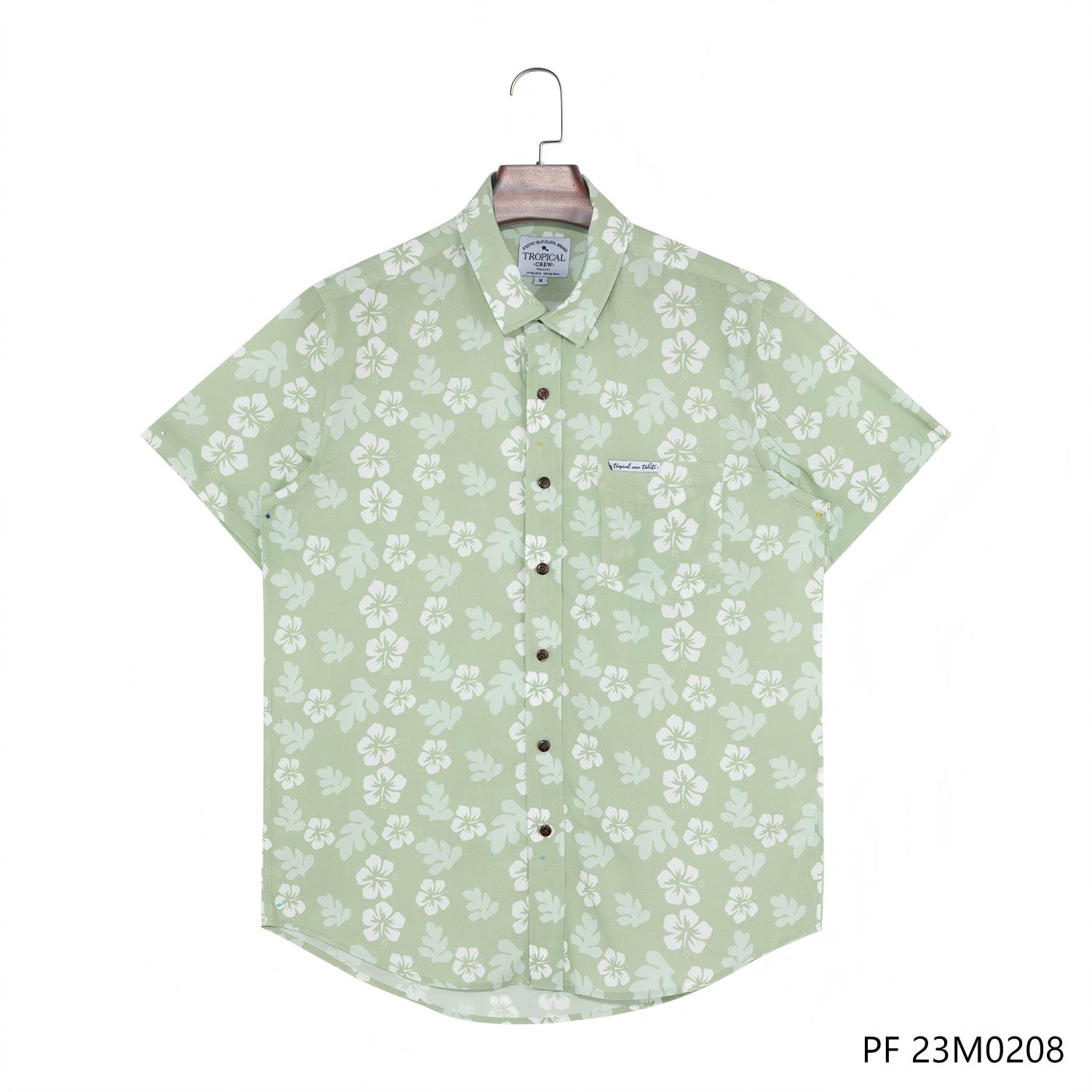 Children's 100% Rayon Printed Short Sleeve Button Down Shirts