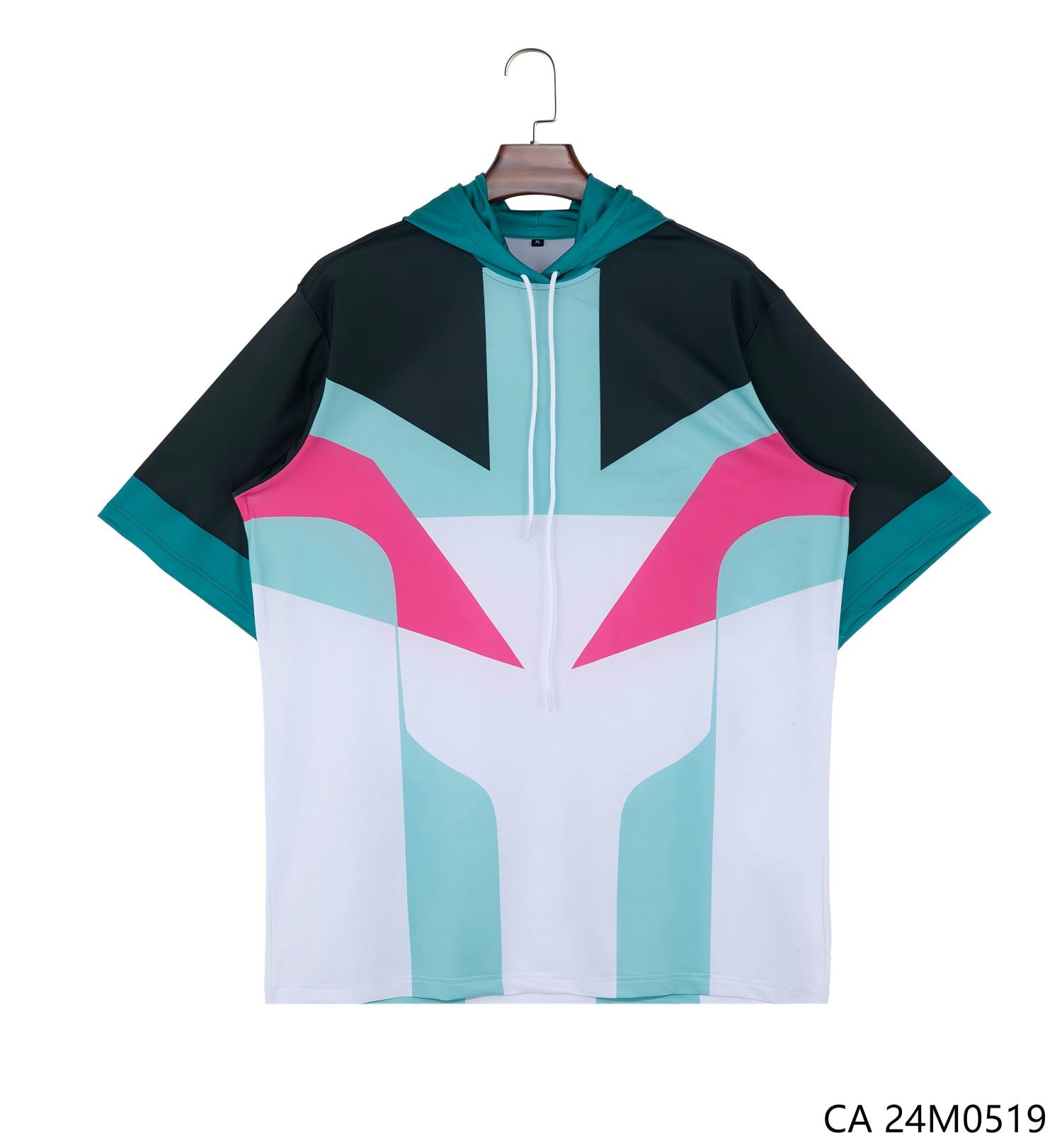 Men's 88% Polyester 12% Spandex Patchwork Hoodies