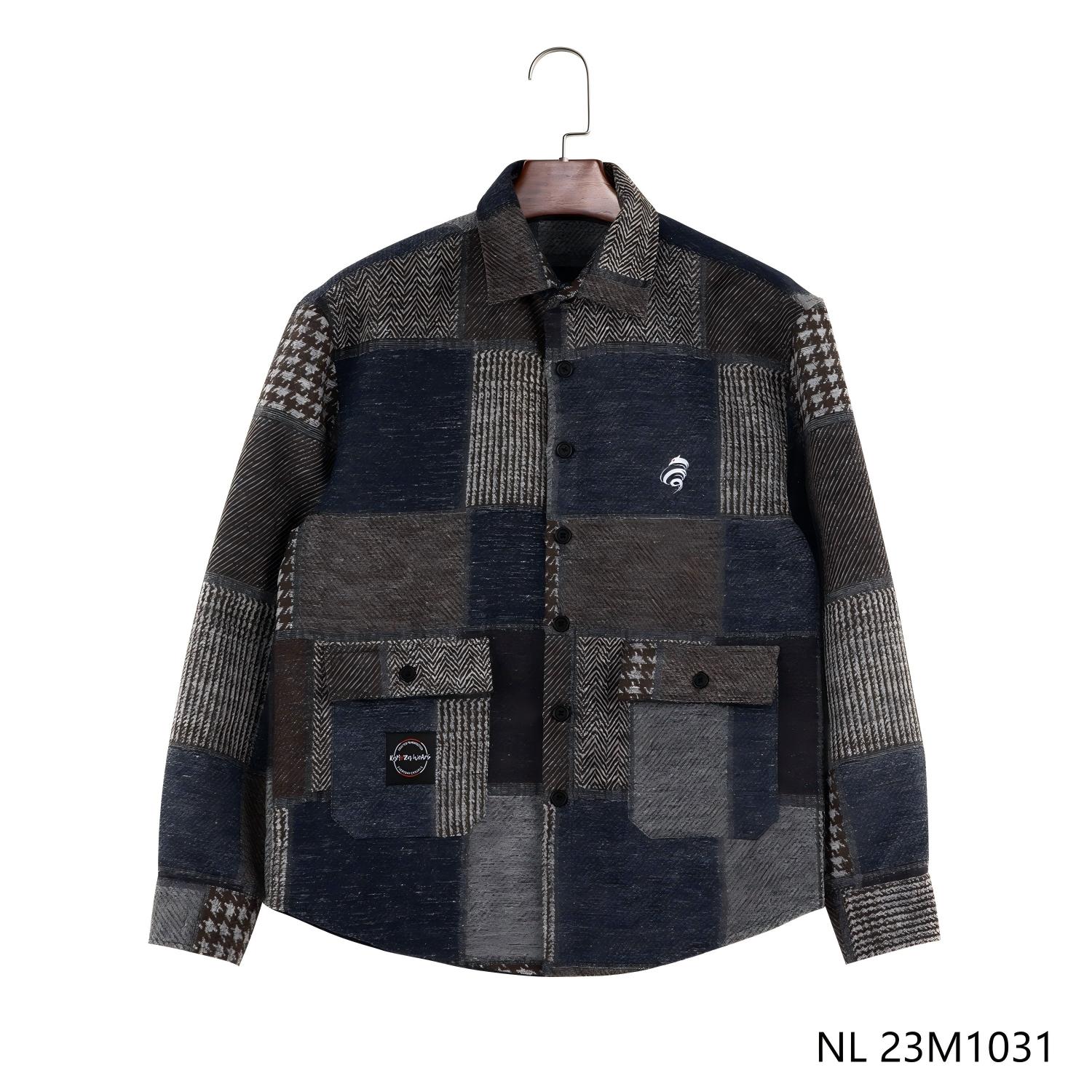 Men's 100% Polyester   Yarn Dyed Flannel Woven Chest Pocket Multicolor  Long Sleeve Shirts