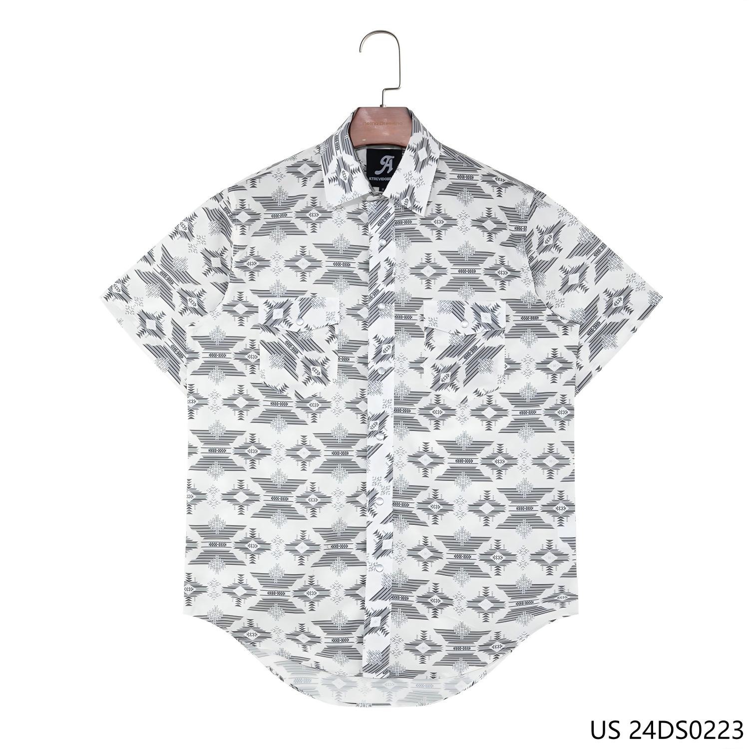 Men's 100% Cotton  Gray  Short Sleeve Button Down Shirts 