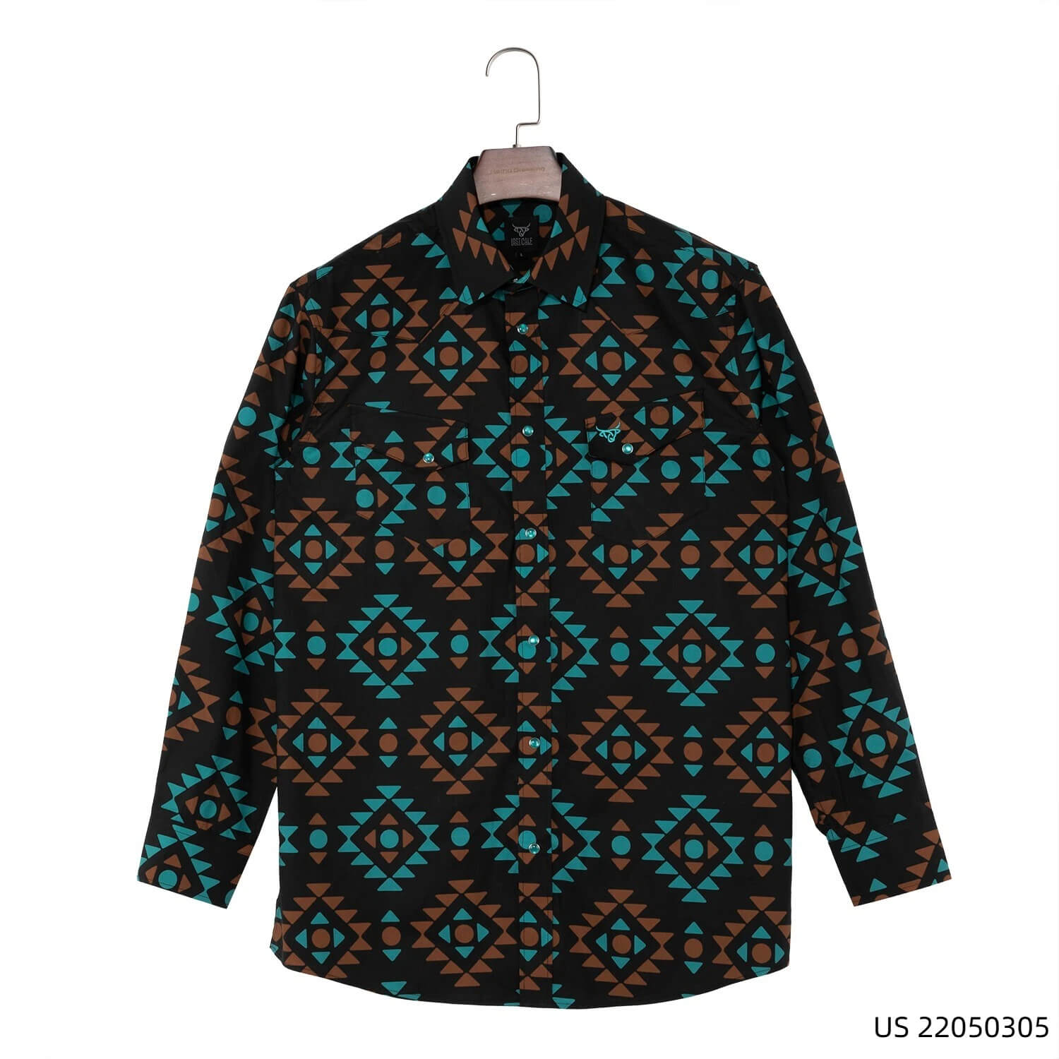 Men's 100% Cotton Black And Green High-end Customizable Contrast Color Button Down Long Sleeve Shirts