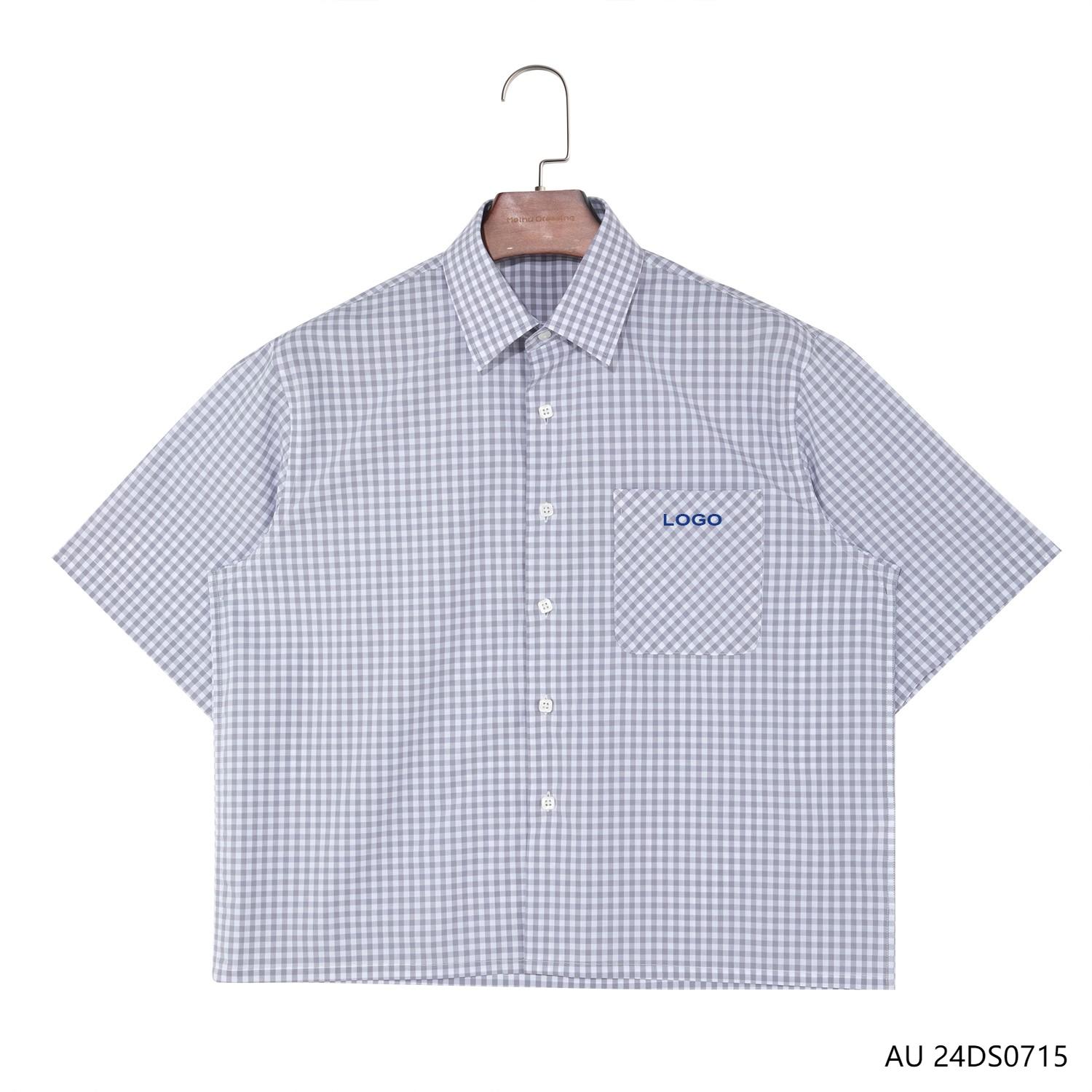 Men's 100% Cotton Plaid Short Sleeve Button Down Shirts