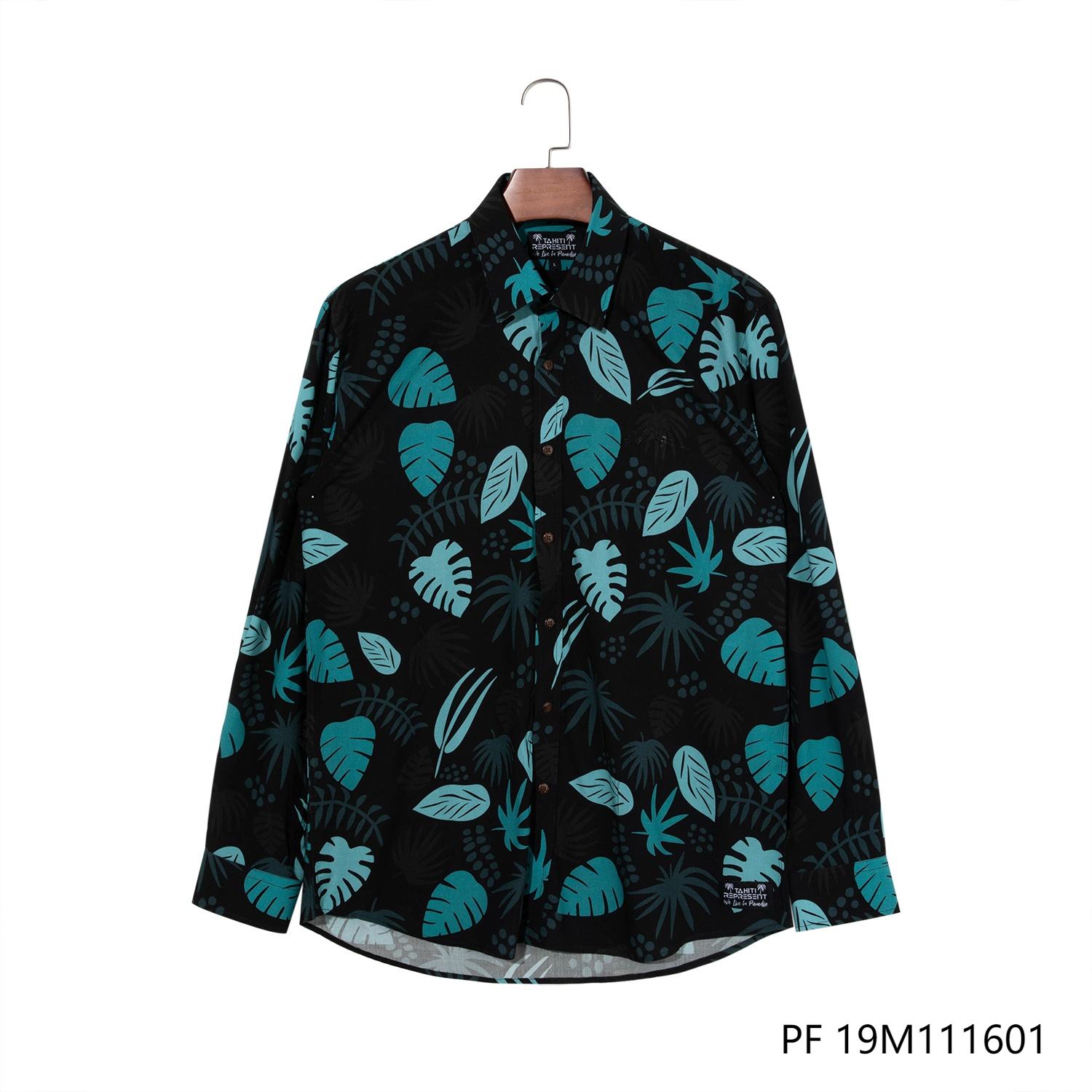 Men's 100% Rayon Printed  Button Down Long Sleeve Shirts
