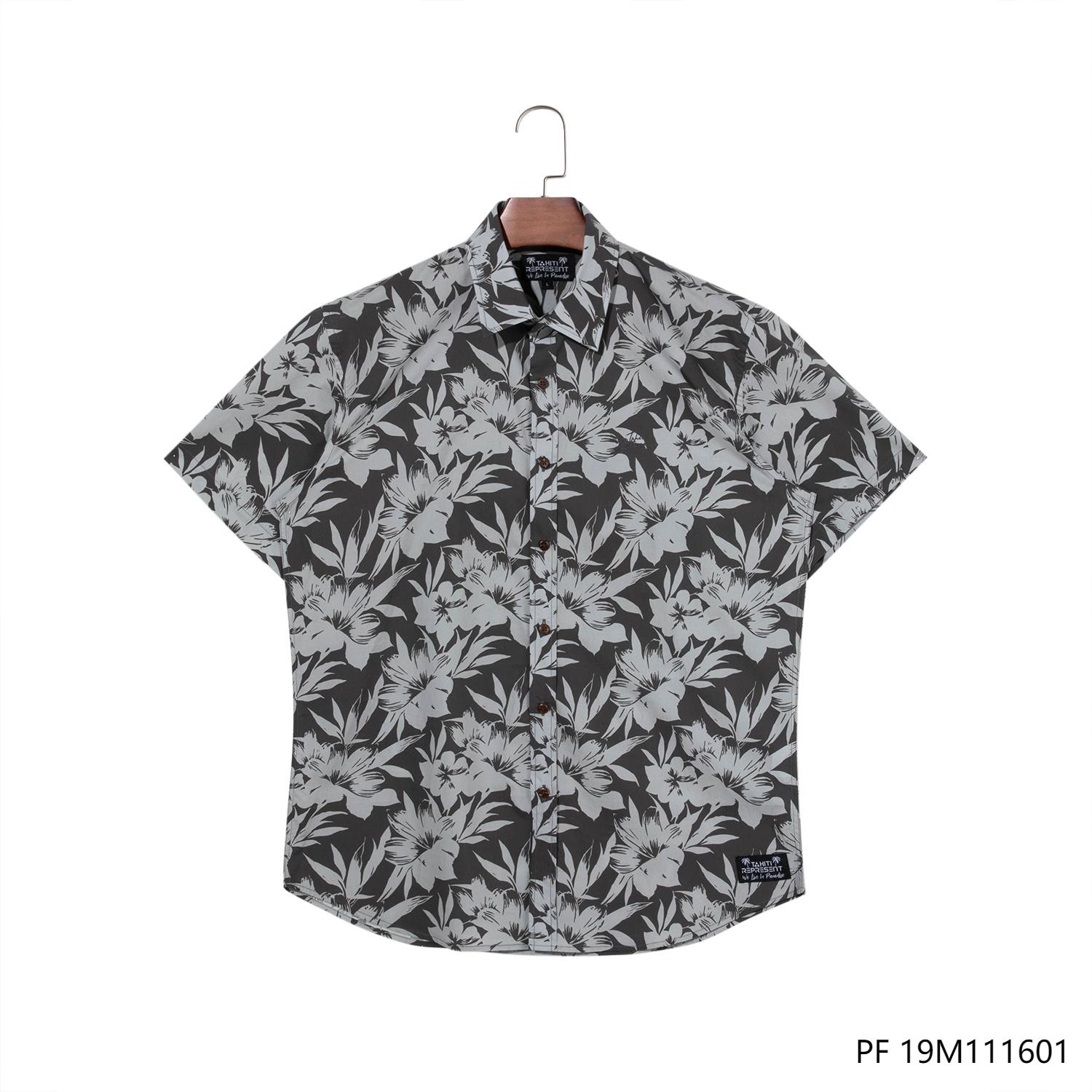 Men's 100% Rayon Printed Short Sleeve Button Down Shirts