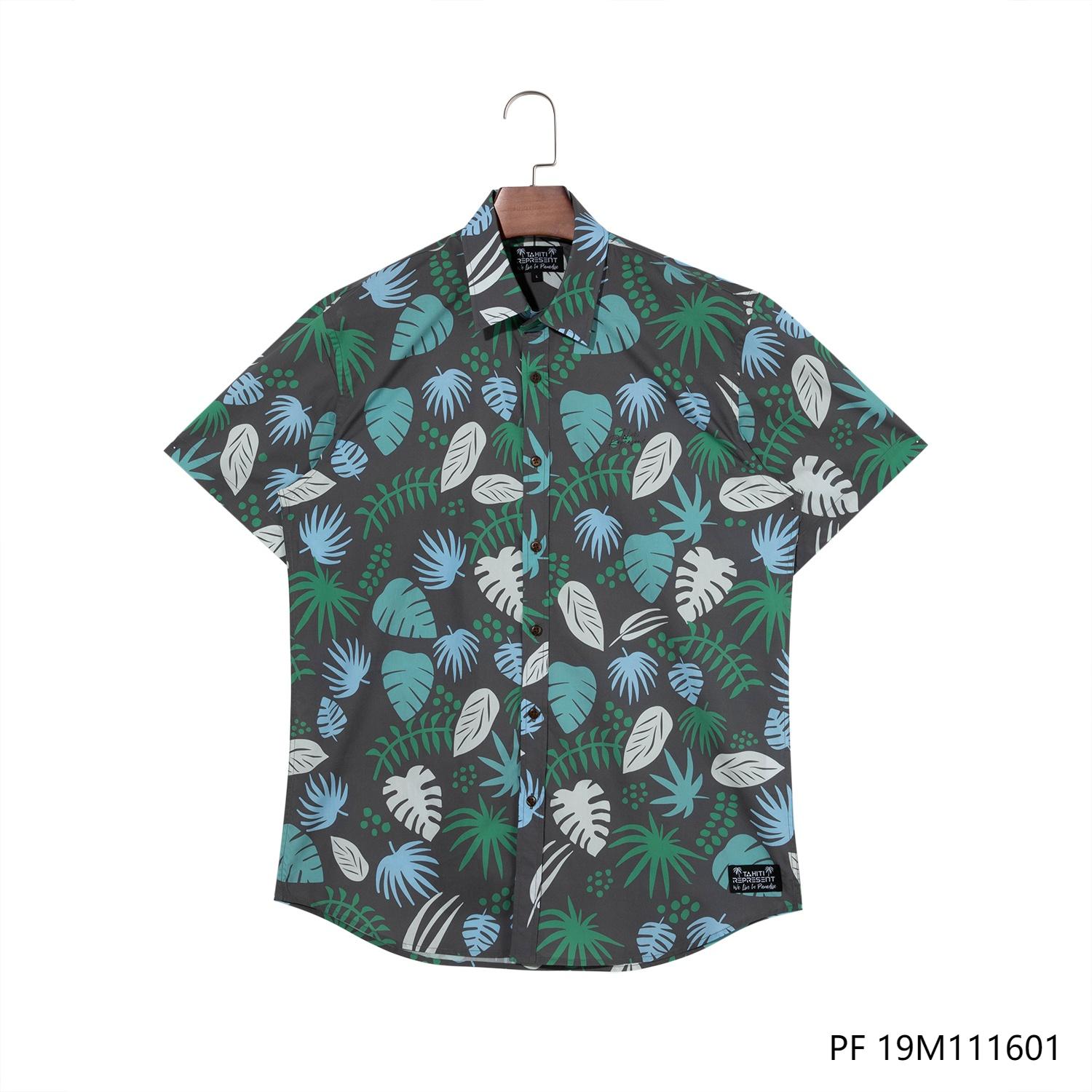 Men's 100% Rayon Printed Short Sleeve Button Down Shirts