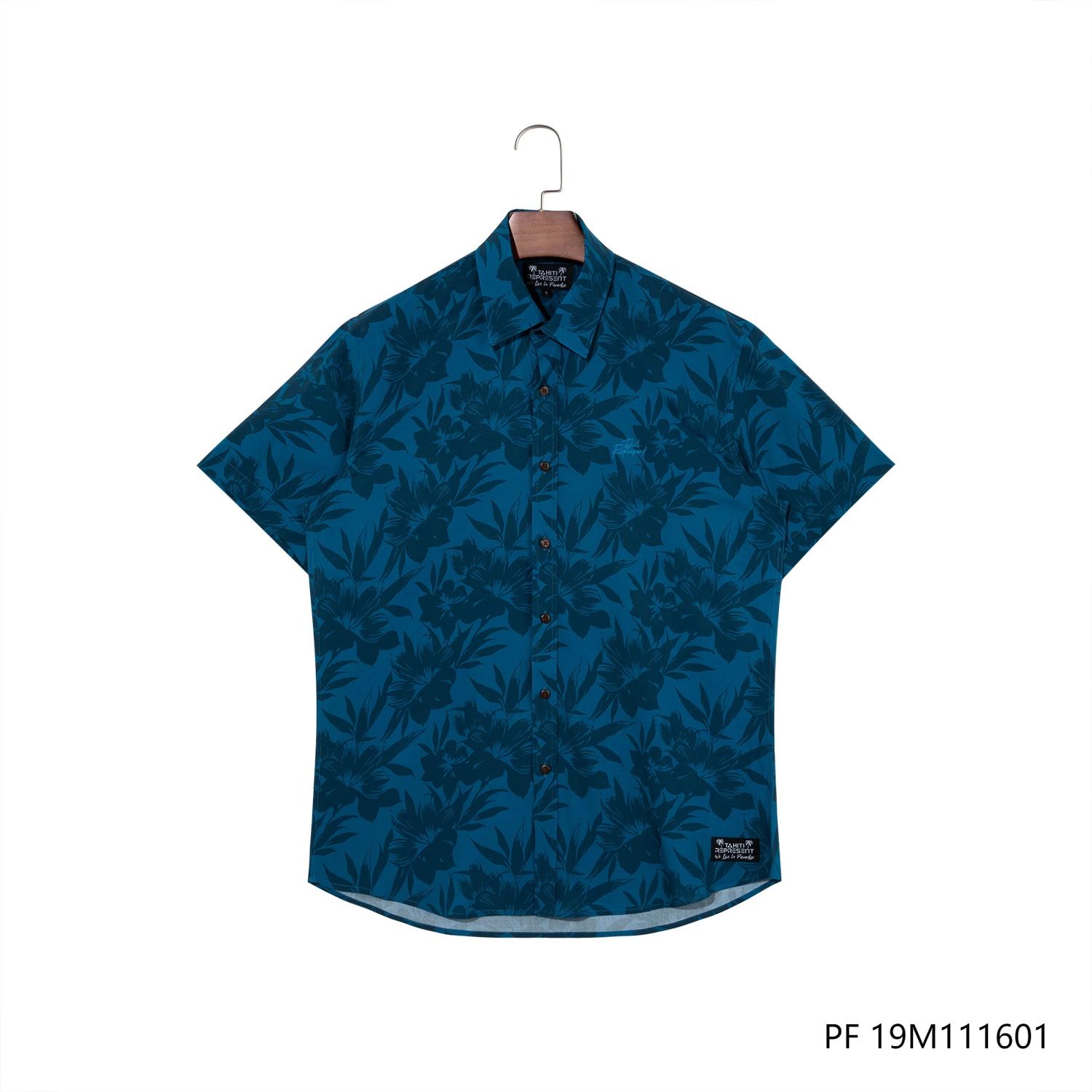 Men's 100% Rayon Printed Short Sleeve Button Down Shirts