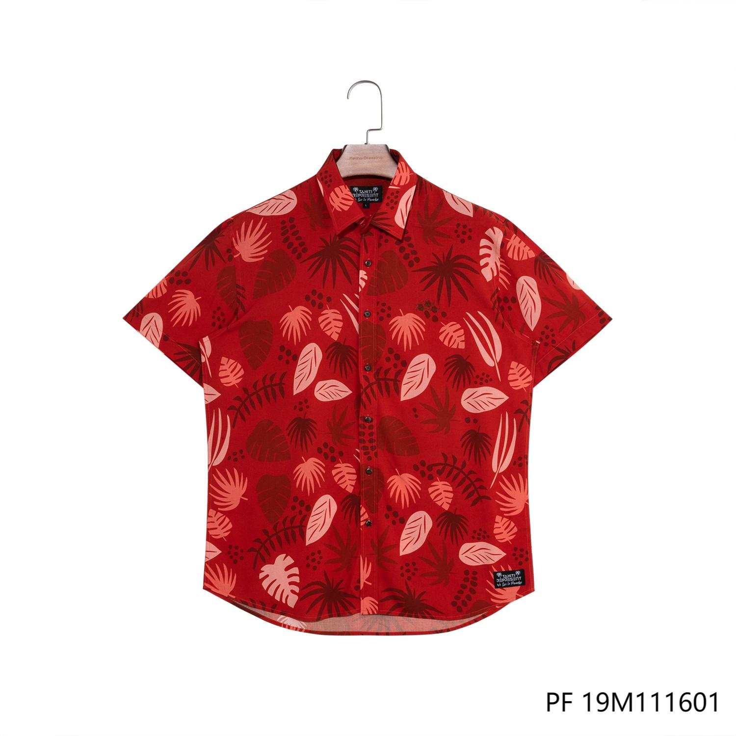 Men's 100% Rayon Printed Short Sleeve Button Down Shirts