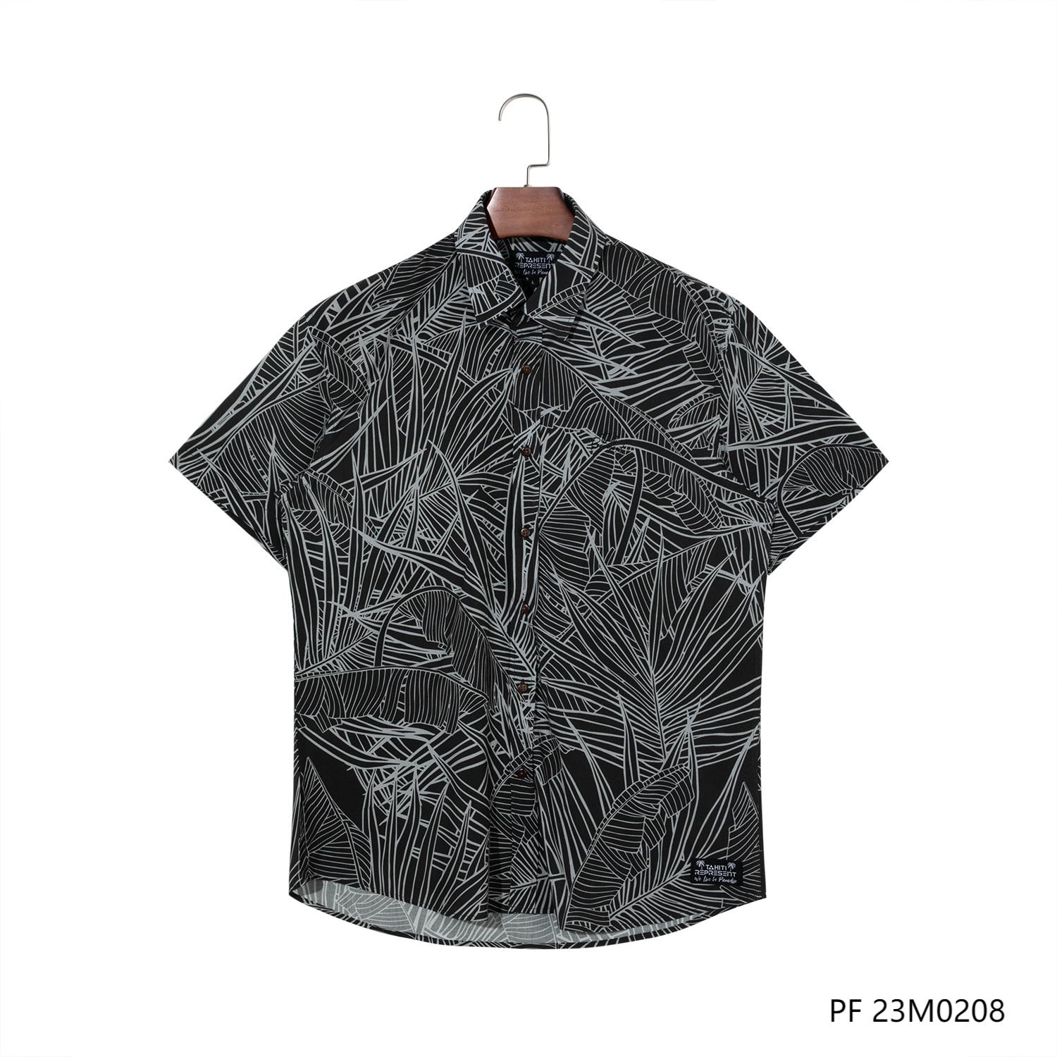 Men's 100% Rayon Printed Short Sleeve Button Down Shirts