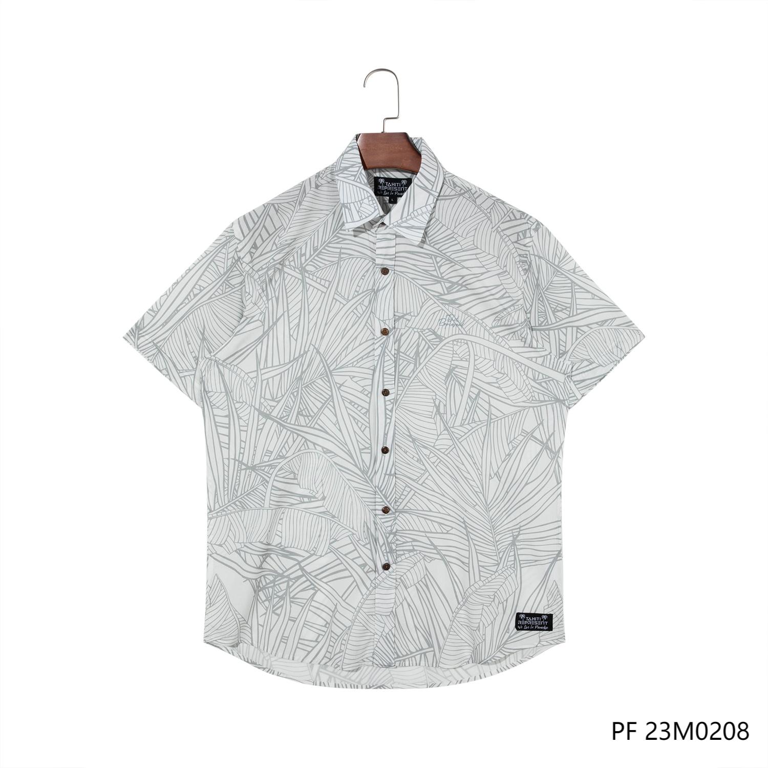 Men's 100% Rayon Printed Short Sleeve Button Down Shirts