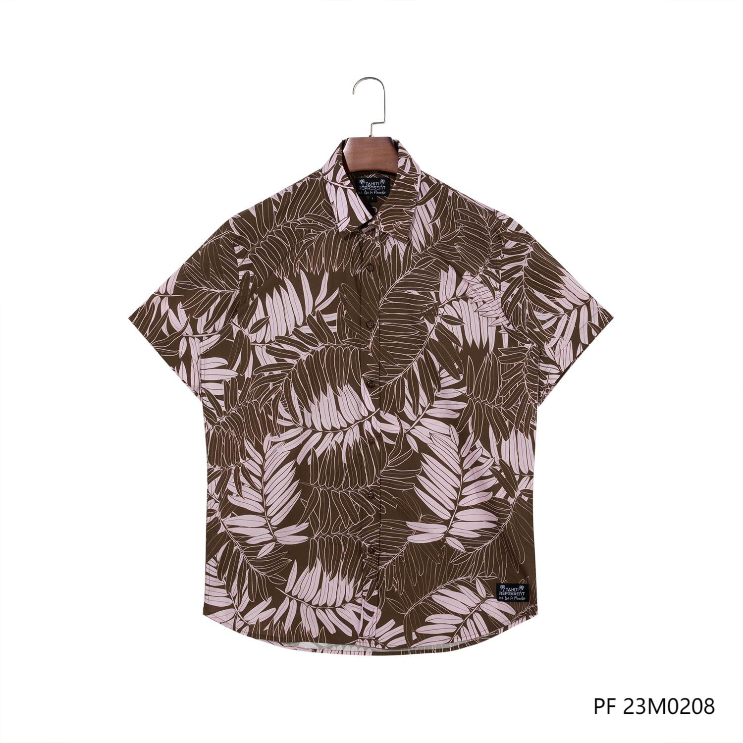 Men's 100% Rayon Printed Short Sleeve Button Down Shirts