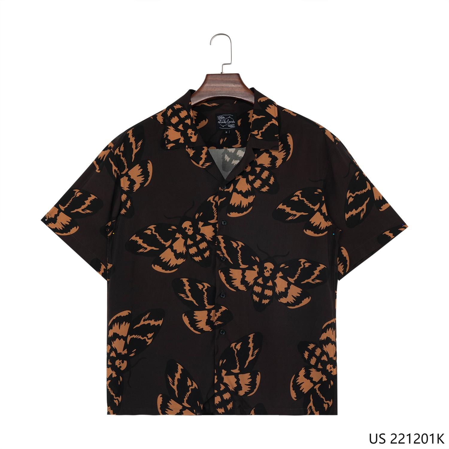 Men's 100% Rayon Printed Short Sleeve Button Down Shirts