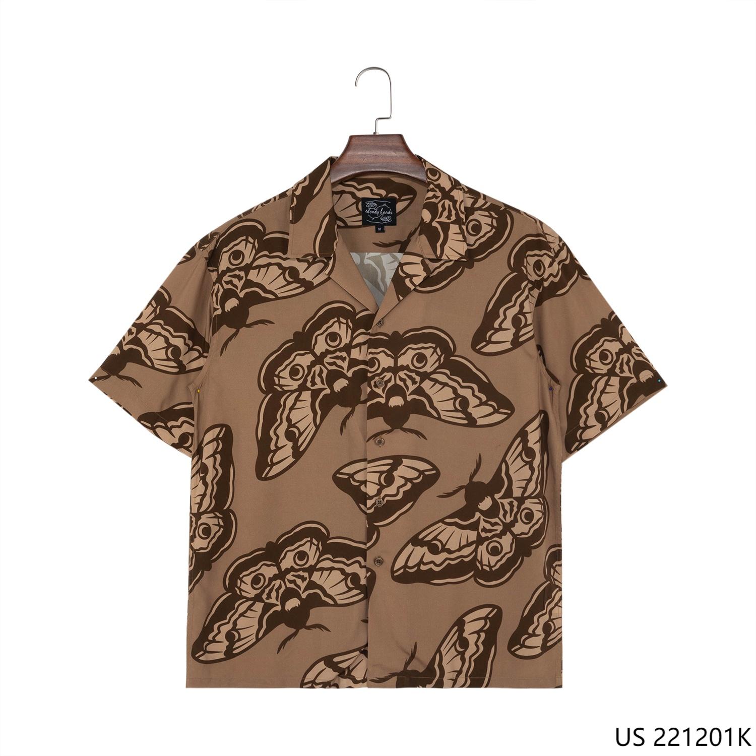 Men's 100% Rayon Printed Short Sleeve Button Down Shirts