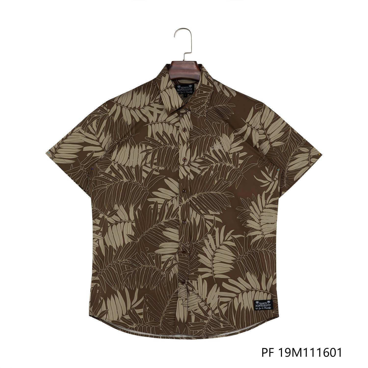 Men's 100% Cotton Printed Short Sleeve Button Down Shirts