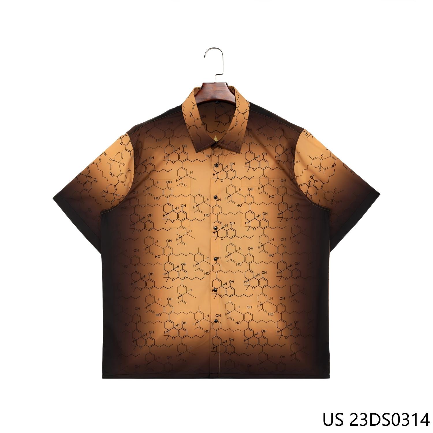 97% Polyester 3% Spandex Snap Button up Print Short Sleeve Shirts for Men