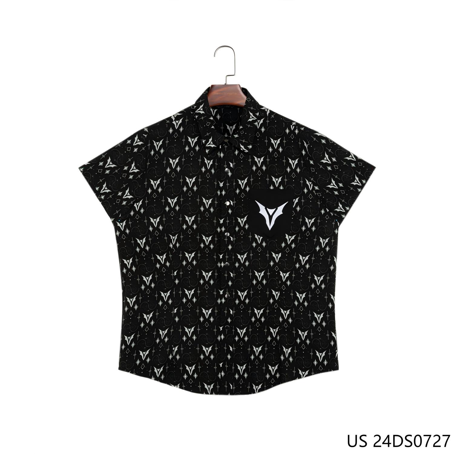 100% Bamboo Printing Short Sleeve Button down Shirts for Men