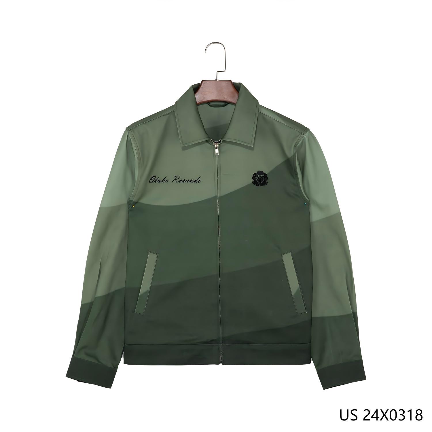 100% Cotton Printed Zip-up Long Sleeve Shirts for Men with Turn-down Collar