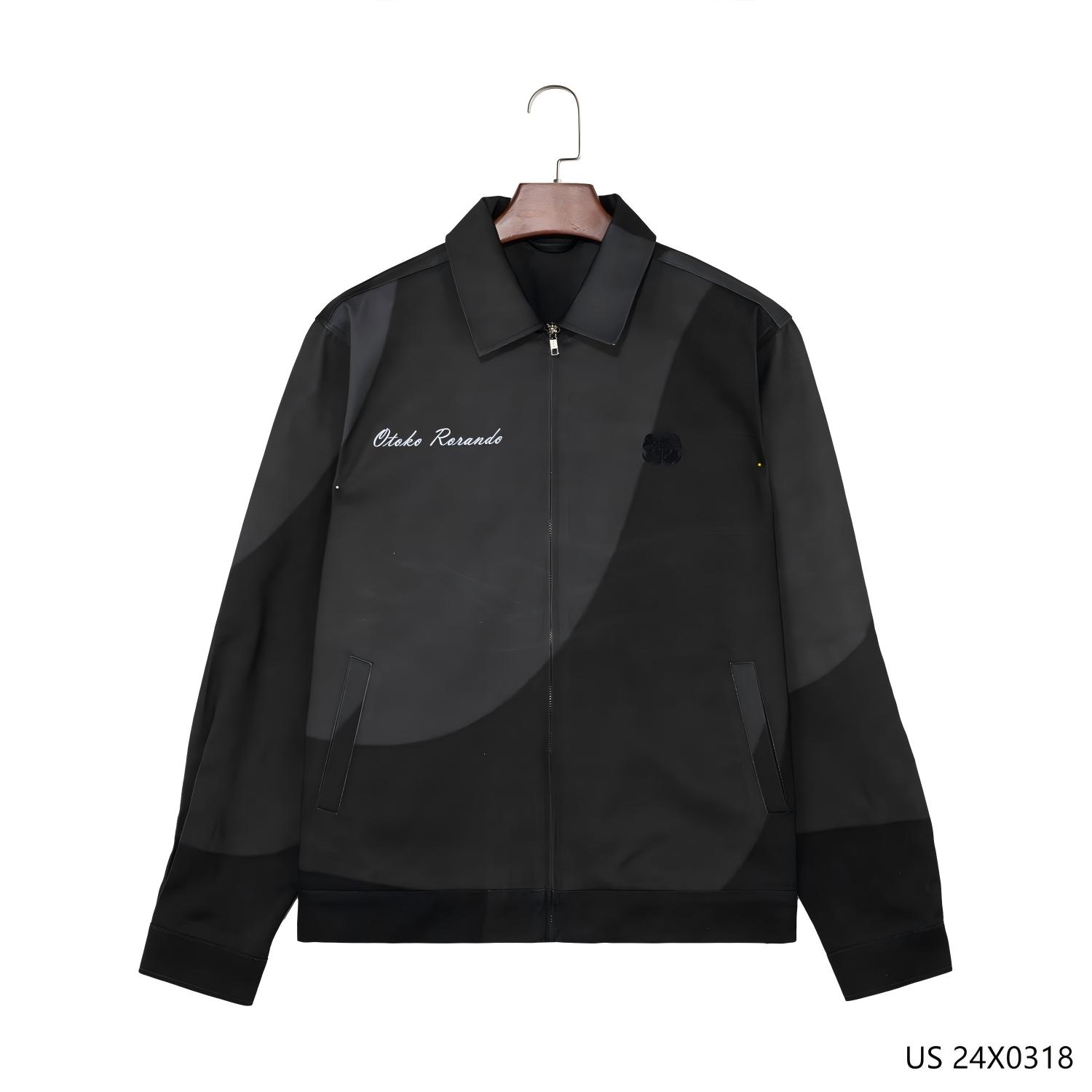 Men's 100% Cotton Printed Zip-up Long Sleeve for Men with Turn-down Collar