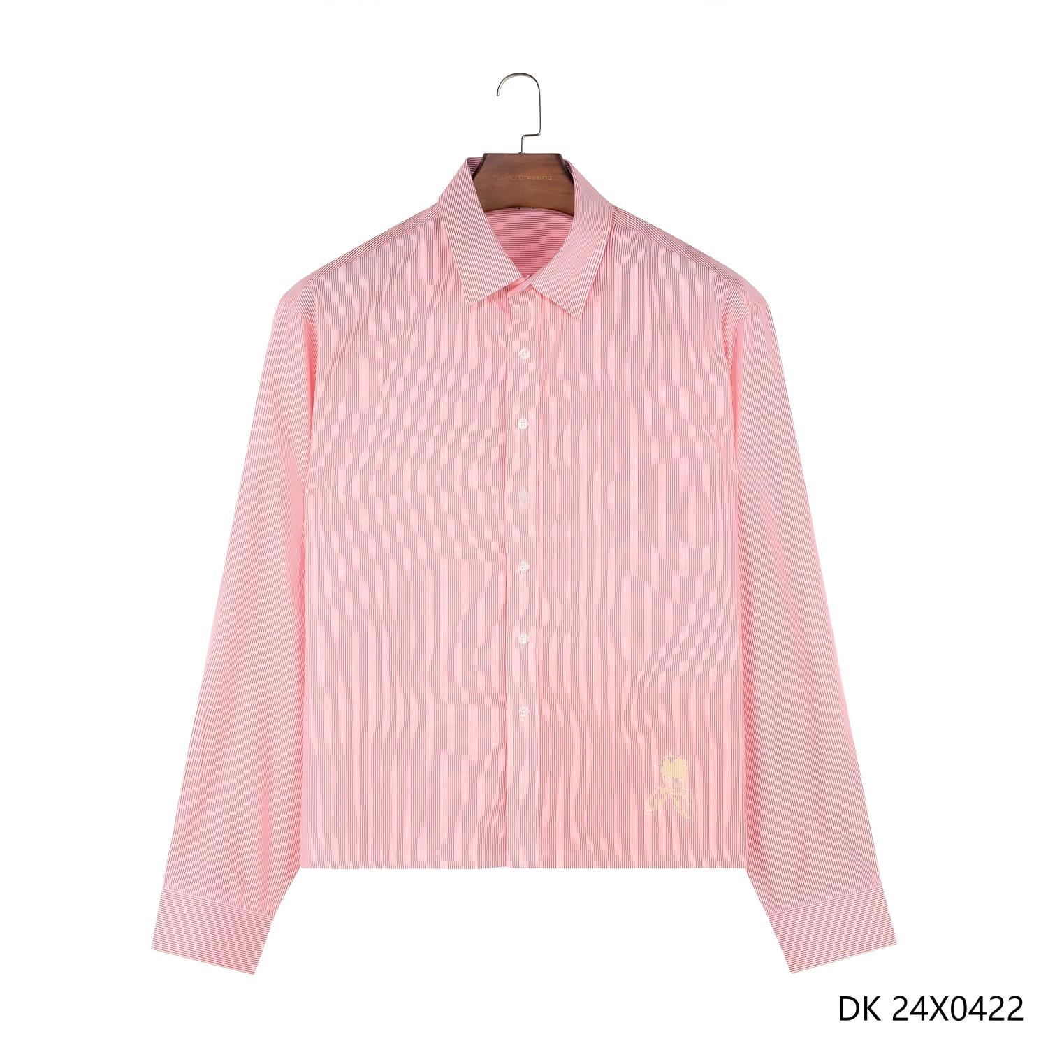 100% Tencel Stripes Printing Button down Long Sleeve Shirts for Men with Turn down Collar