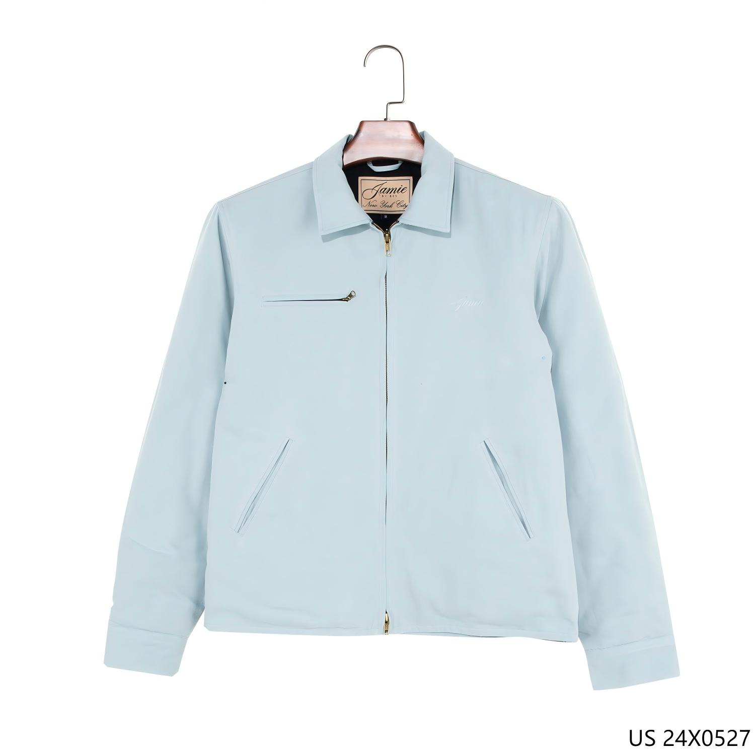 Men's Customized Plain Zip-up Long Sleeve Shirts for Men