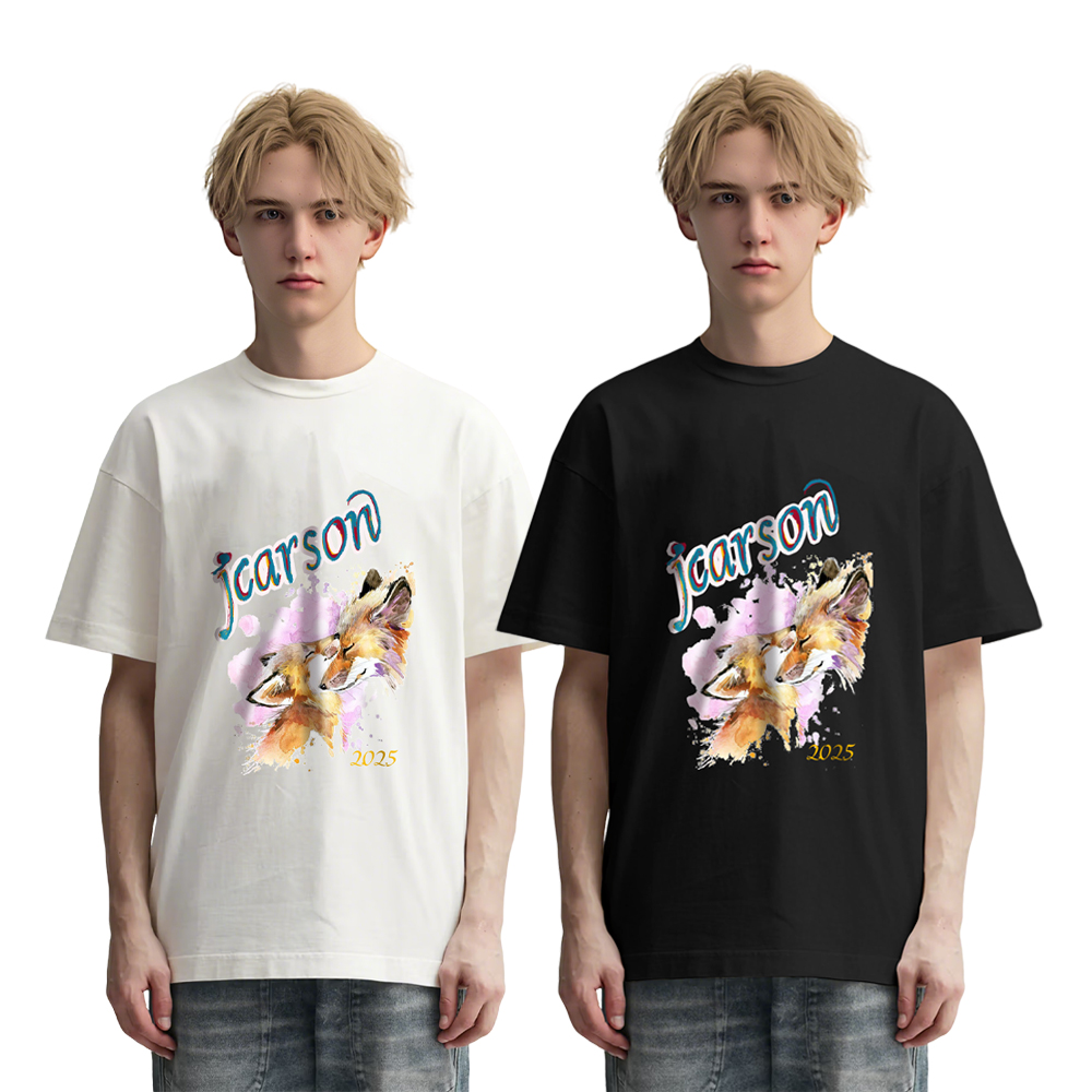New Design Black or White Printing Short Sleeve T-shirt for Men