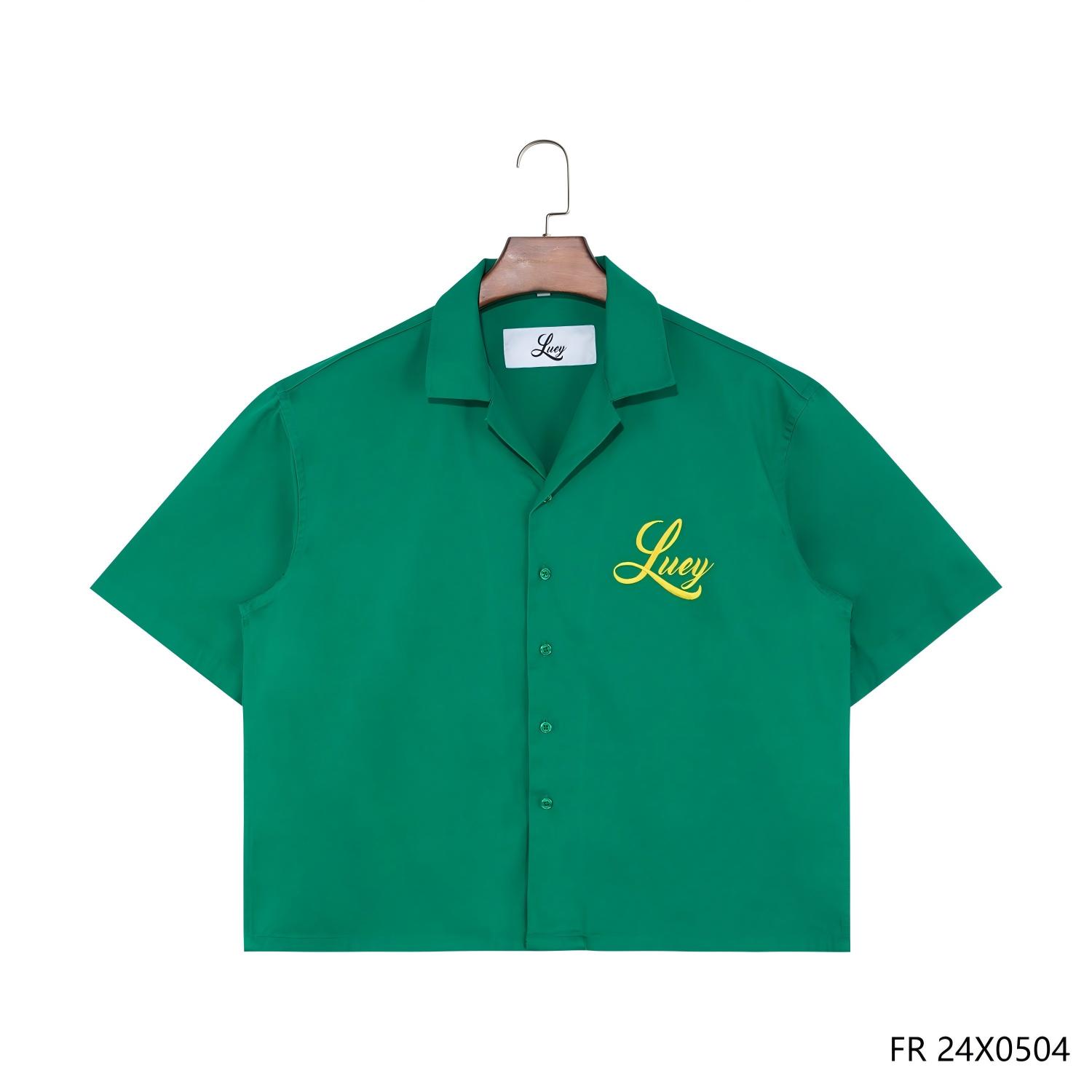 Men's 100% Cotton Embroidered Button down Short Sleeve Shirts for Men with Cuban Collar