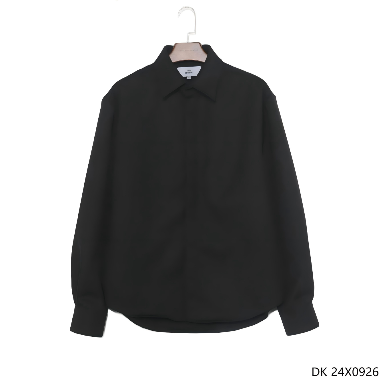 Men's 100% Cotton Plain Black Button Down Long Sleeve Dress Shirts